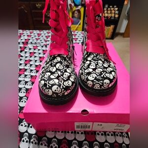 Betsey Johnson Skull Combat Boots